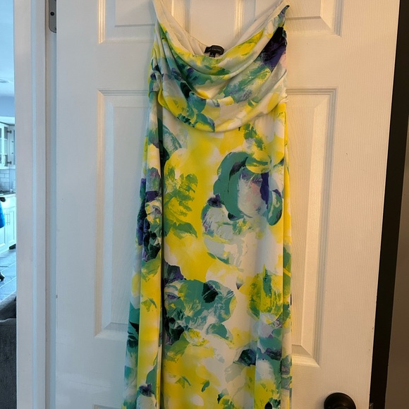 Floral Yellow and Green Dress - Picture 2 of 5